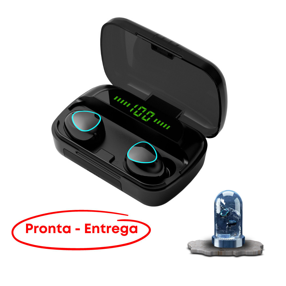 Fones de Ouvido Bluetooth M10 TWS 3500mAh: Estéreo 9D, À Prova D'água, Microfone, Caixa de Carregamento Sem Fio em Oferta na Shopee