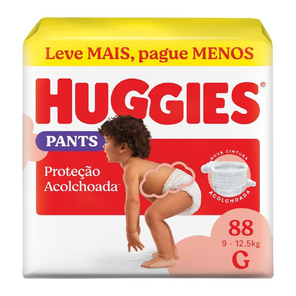 Fralda Huggies Proteção Acolchoada Tamanho G 88 Unidades em Oferta na Shopee