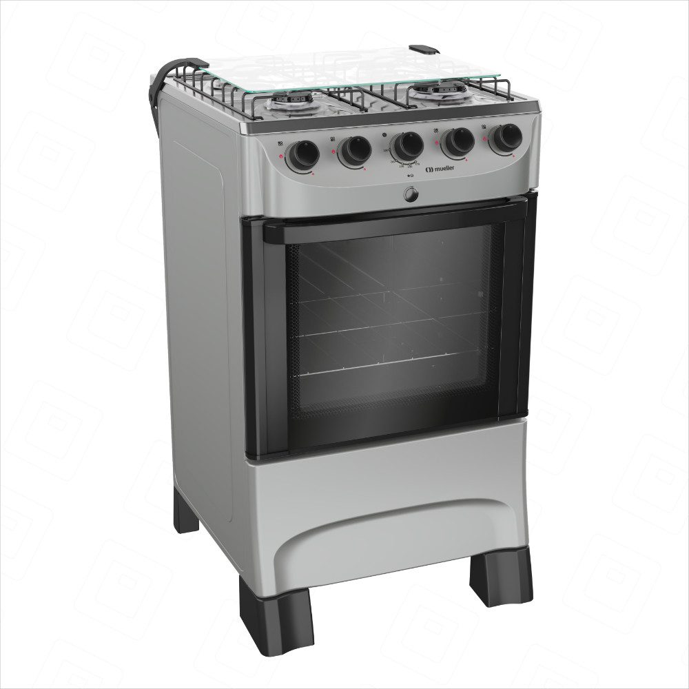 Fogão 4 bocas Mueller Titânio com Acendimento automático MFI4BB - Bivolt 
