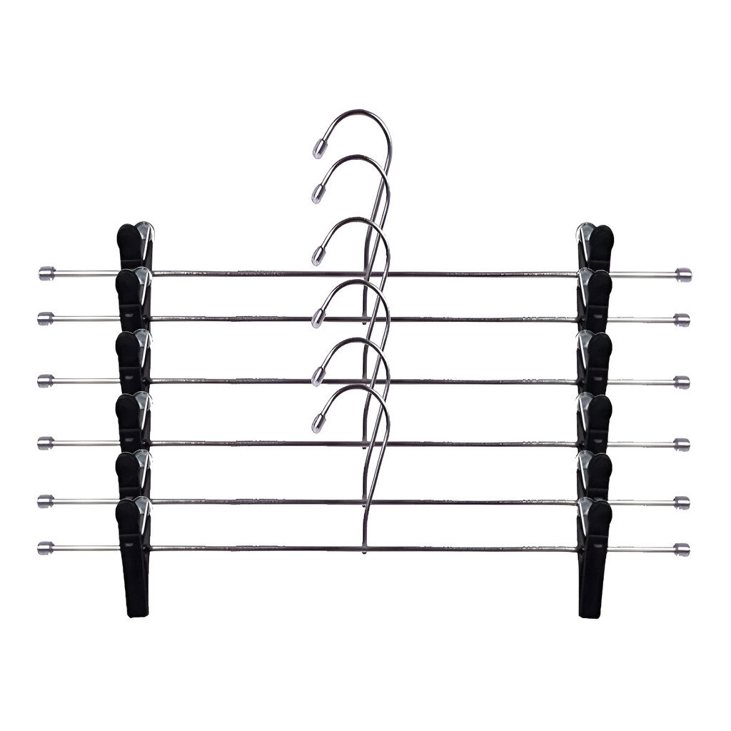 Cabide Para Saias Calças Em Aço Cromado Kit Com 6 Unidades