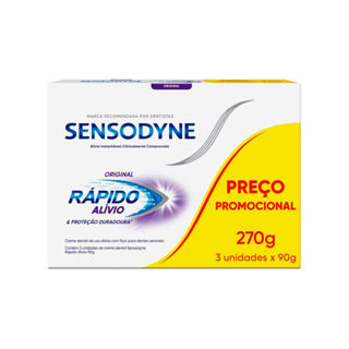 Creme Dental Sensodyne Rápido Alívio 90g Leve 3 Pague 2 em Oferta na Shopee