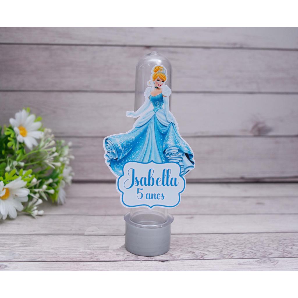 Aplique para Tubete PRINCESA CINDERELA - Mimo Lembrancinha Personalizada Festa Música Meninas Princesas