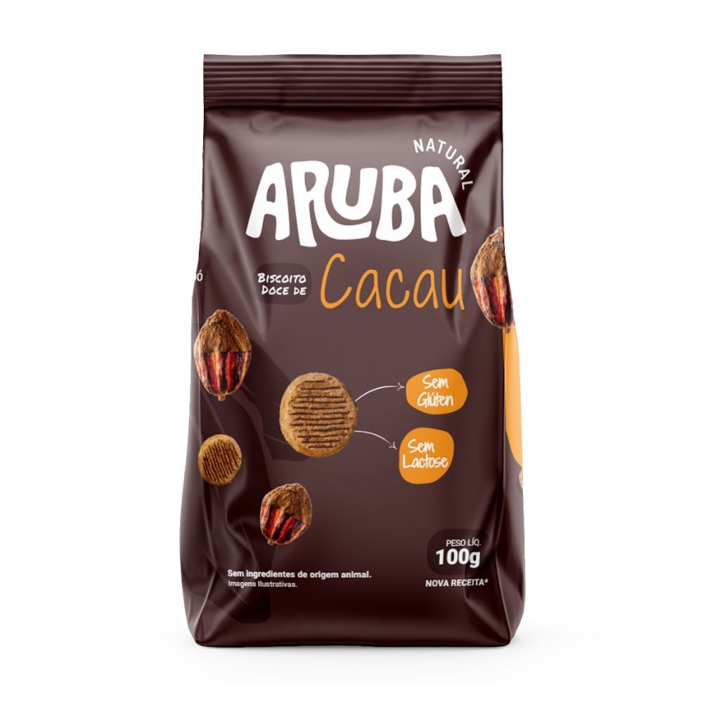 Biscoito Doce Aruba Natural Cacau 100g em Oferta na Shopee