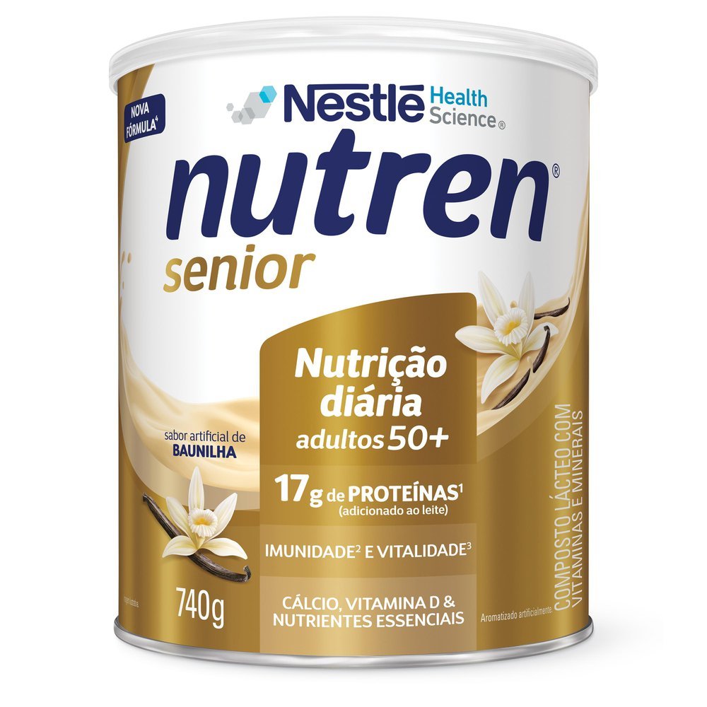 Nutren Senior Complemento Alimentar Baunilha 740g em Oferta na Shopee