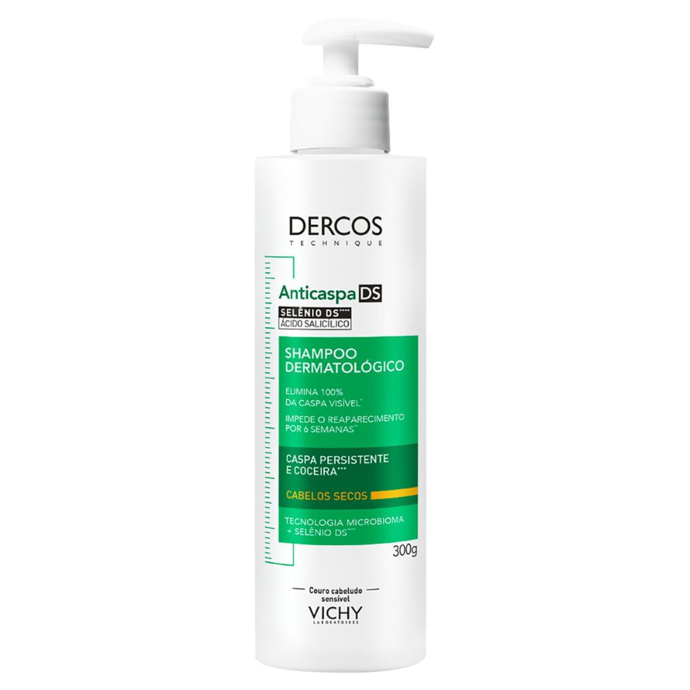 Shampoo Anticaspa DS Vichy Dercos Cabelos Secos 300g em Oferta na Shopee