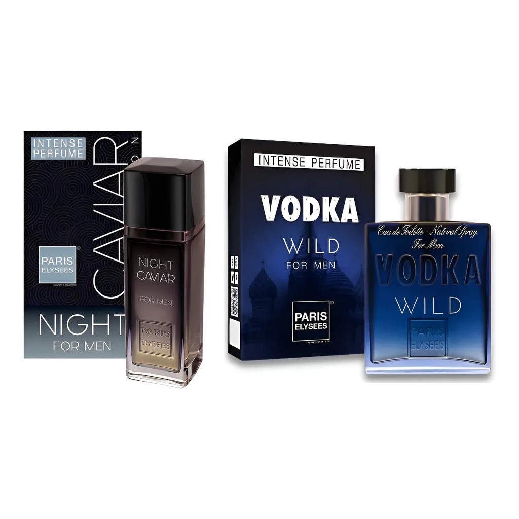 Kit 1 Vodka Wild + 1 Night Caviar Paris Elysees 100ml