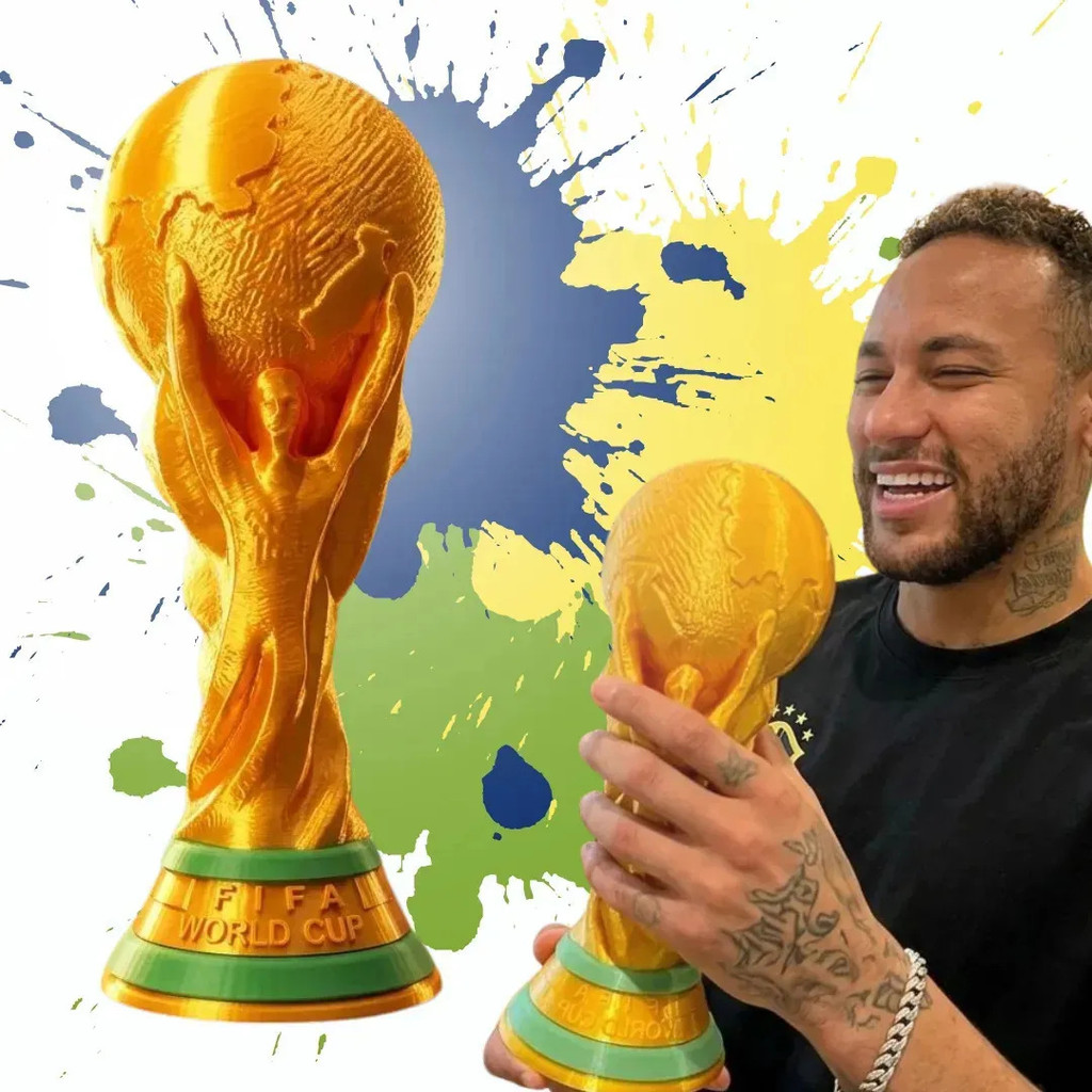 Taça Gigante 25cm Copa Do Mundo 2026 Futebol Decoração Trofeu 25 ou 18cm