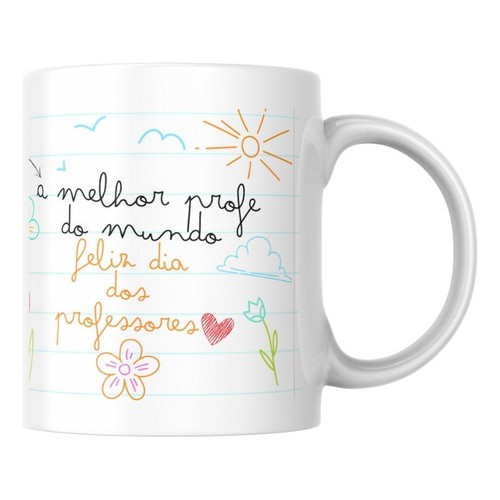 Caneca Presente Para Professora Foto E Frase Motivadora Branco Melhor Professora Do Mundo