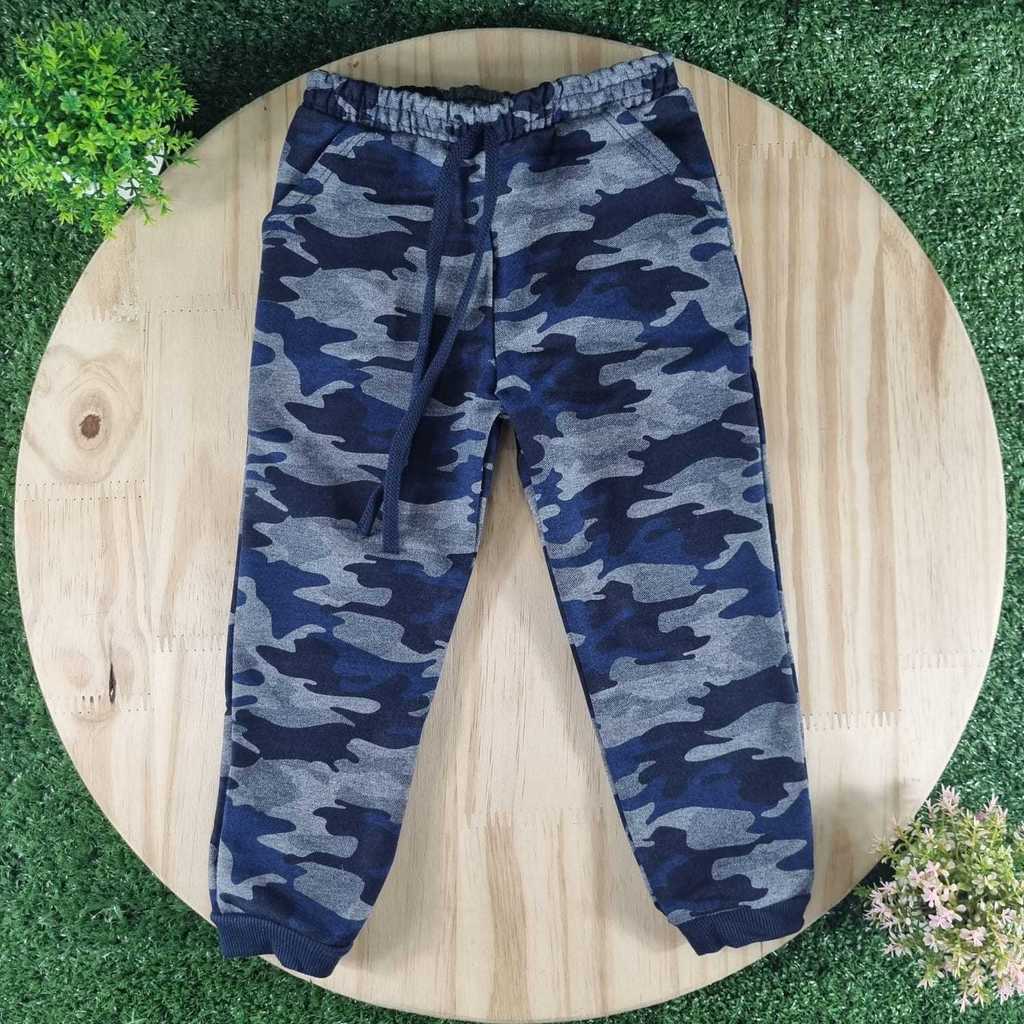 Calça Camuflada Azul Infantil