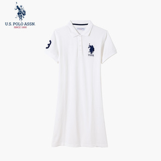 Uspoloassn American Poloassn Association Verão Senhoras Puro Algodão Manga Curta polo Saia a-Line Slimmer Look Lapela t