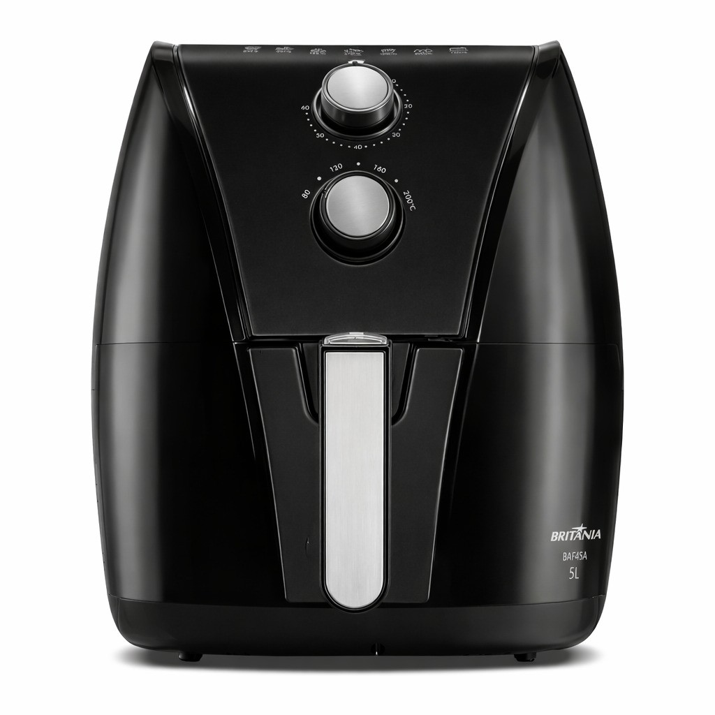 Fritadeira Air Fryer Britânia 5L 1500W BAF45A Cor Preto 127V em Oferta na Shopee