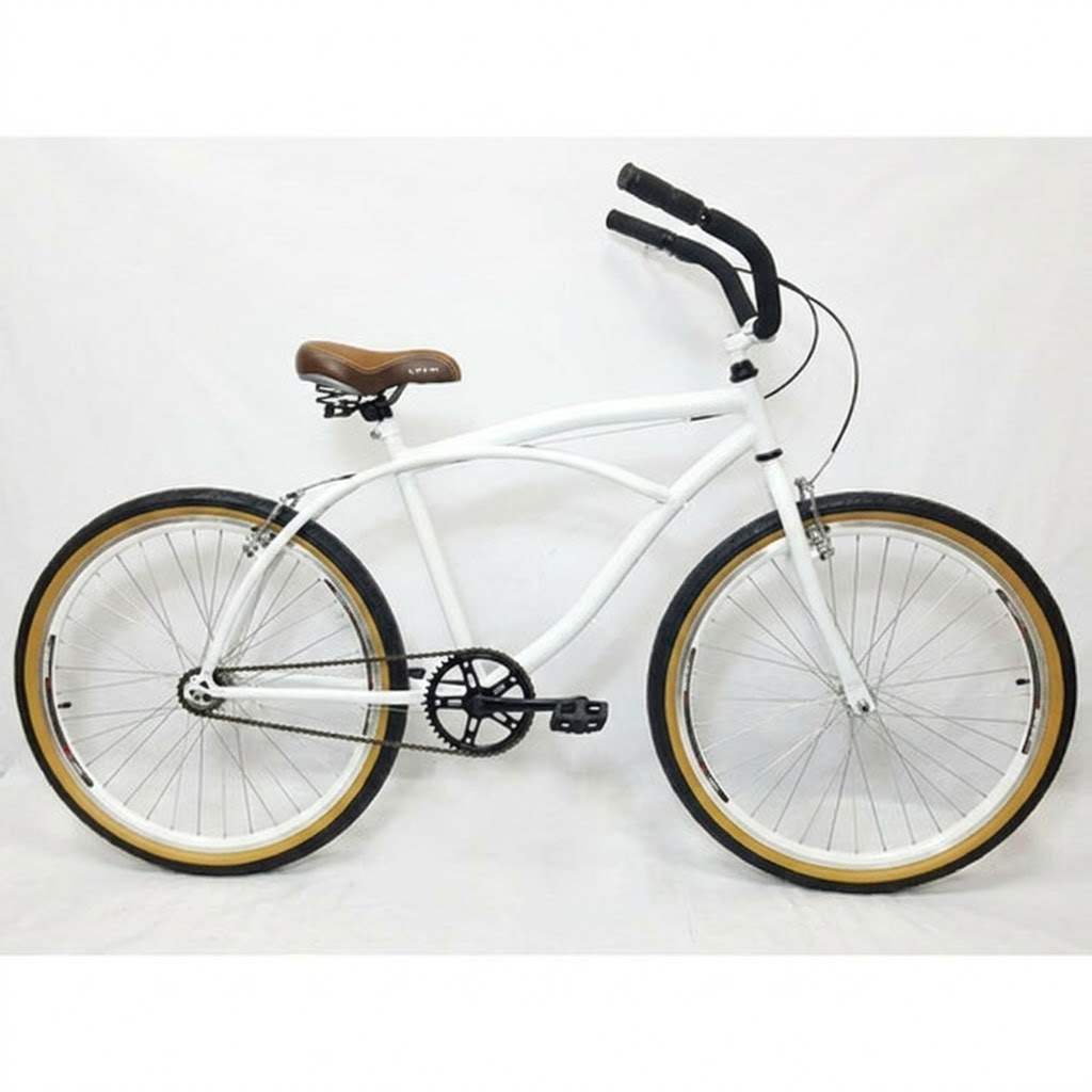 Bicicleta Aro 26 Caiçara Vintage Retrô S/marcha Branca - Drx Bike