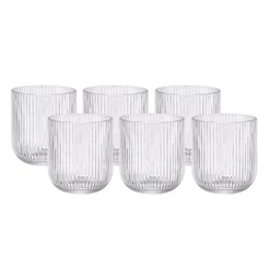 Jogo 6 Copos Vidro 270ml Sleek Copo Água Suco Bebidas Bar Cozinha