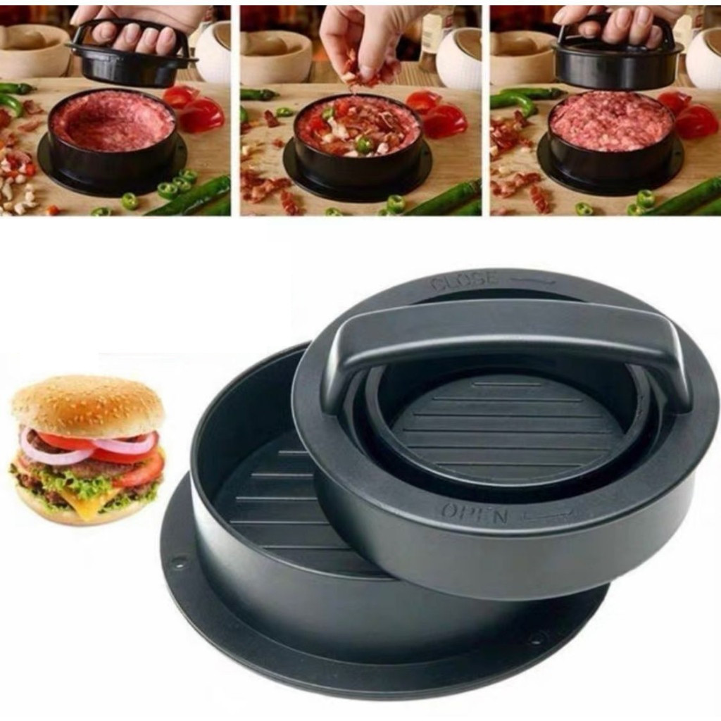 Forma para Hambúrguer Molde Carne 5 Peças Base Removível Grande e Pequena em Oferta na Shopee