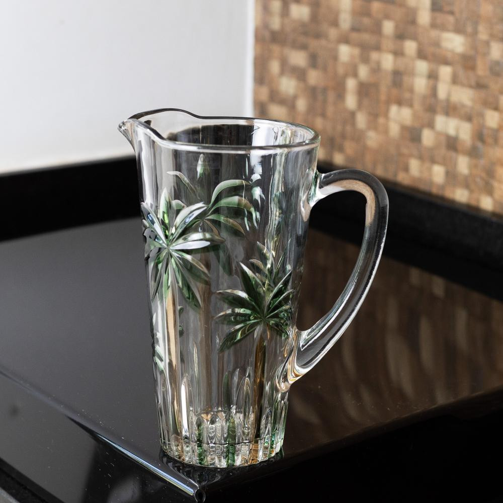 JARRA CRISTAL DE CHUMBO PALM TREE HANDPAINT 1,2l
