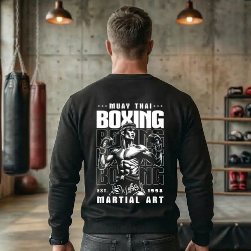 Moletom Careca Muay Thai Boxing Luta Academia Treino em Oferta na Shopee