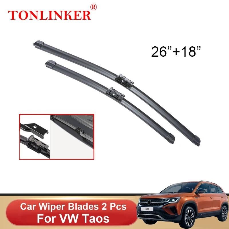 TONLINKER Lâminas De Limpador Para Volkswagen VW Taos Suv 2021 2022 Acessórios Do Carro Dianteiro Pára-Brisas Lâmina Esc