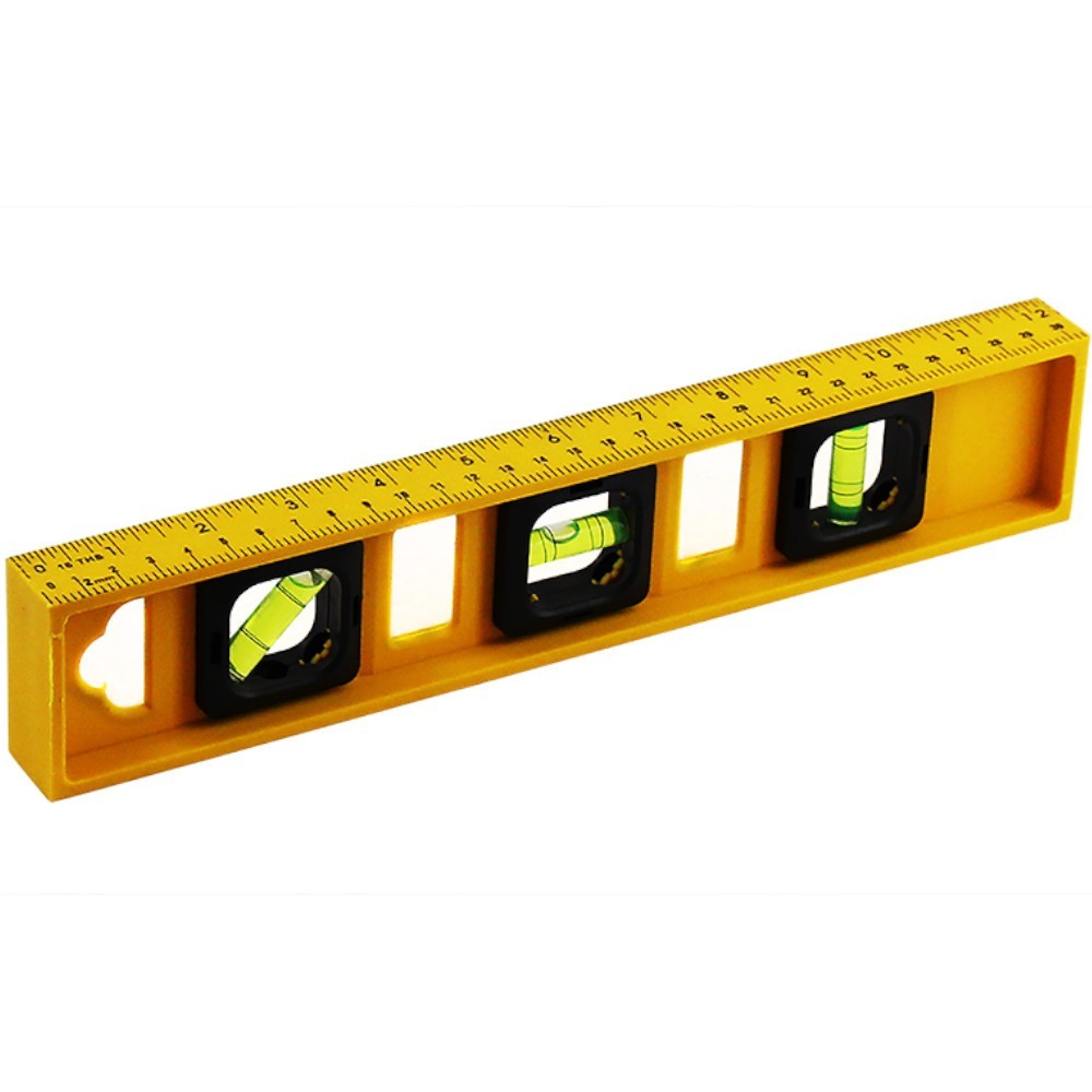 Nível de plástico 12" com régua 3 bolhas - HT-12 Western em Oferta na Shopee