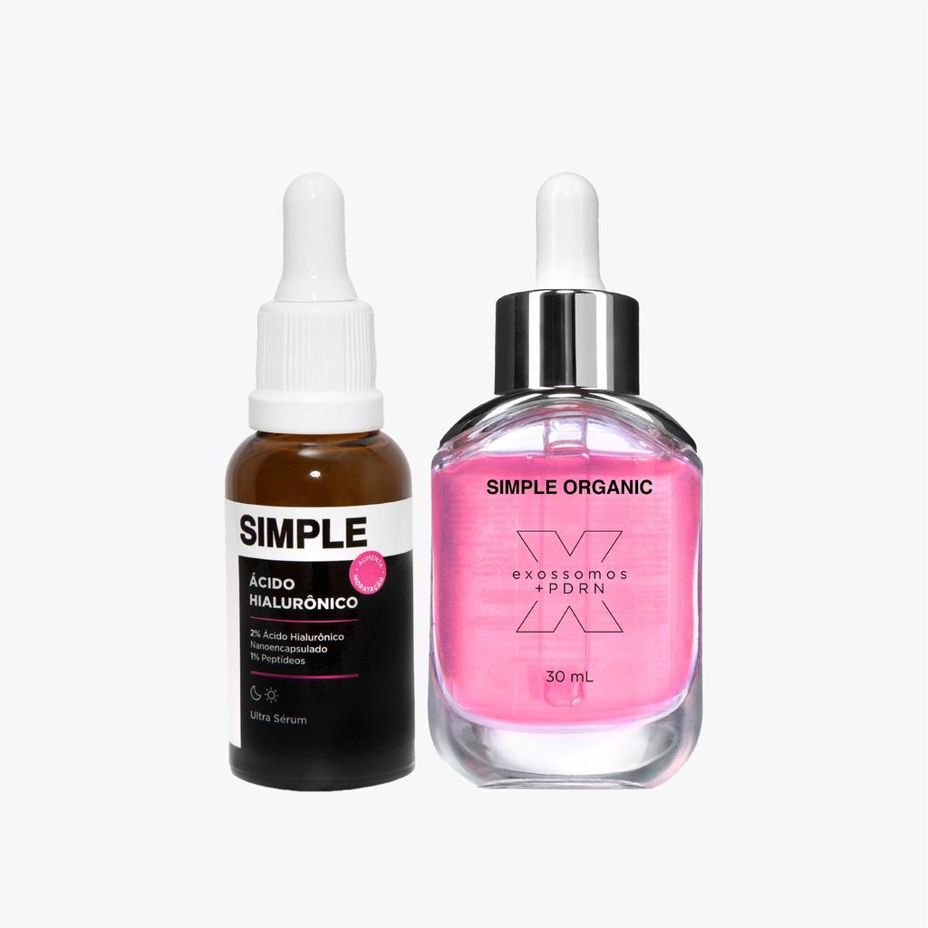 Kit Dupla Regeneração + Preenchimento Pdrn + Ultra Sérum Ácido Hialurônico Simple Organic
