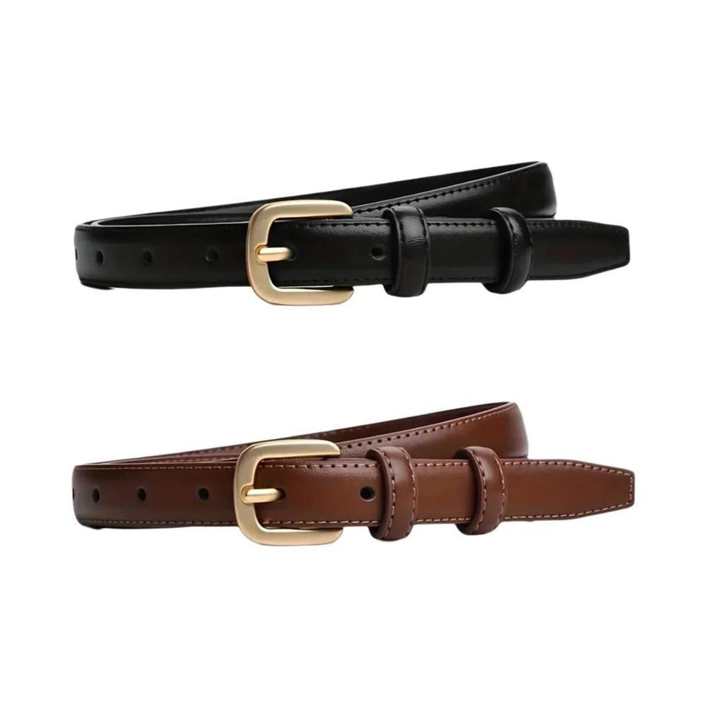 Cinto unissex Casual De Moda - Pacote Com 2 Peças, Fivela De Agulha De Alta Qualidade, Dupla Alça - NONE em Oferta na Shopee