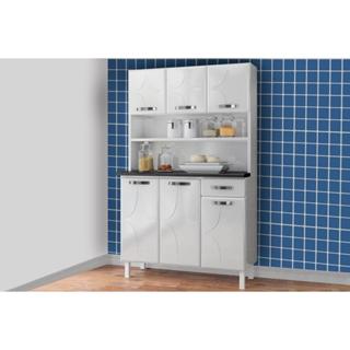 Kit de Cozinha Compacta Rubi Smart Aço 6 Portas e 1 Gaveta 105cm Branco - Telasul em Oferta na Shopee