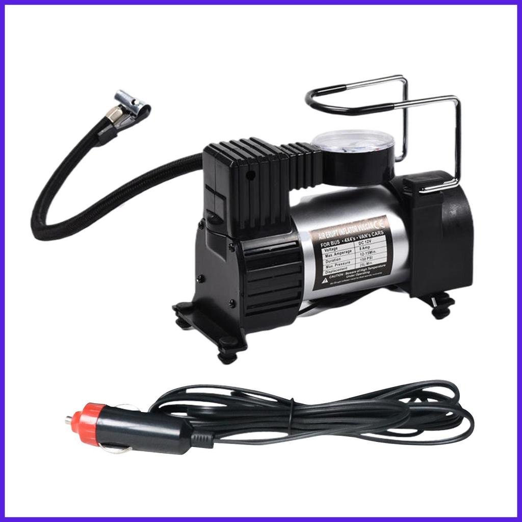 Bomba De Pneu Inflação Rápida Com Medidor De Pressão Ar Elétrica Portátil Inflator De Pneus Para Bicicleta Bola Balões P