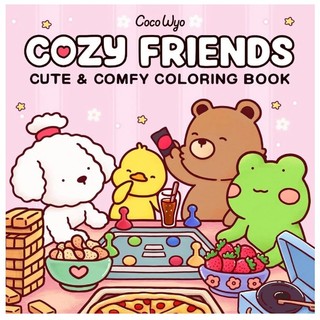 Livro De Colorir Infantil Cozy Friends Capa Dura 50 Folhas com Acetato Caderno de Colorin…