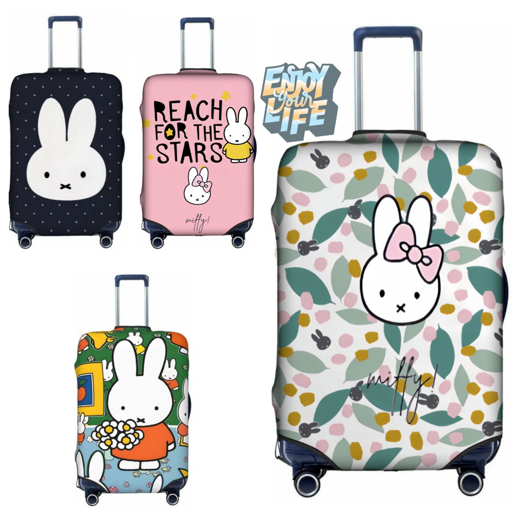 Miffy Capa De Mala De Desenho Animado , Bagagem De 18 A 32 Polegadas Contra Poeira , Grossa , Resistente Arranhões , Suj