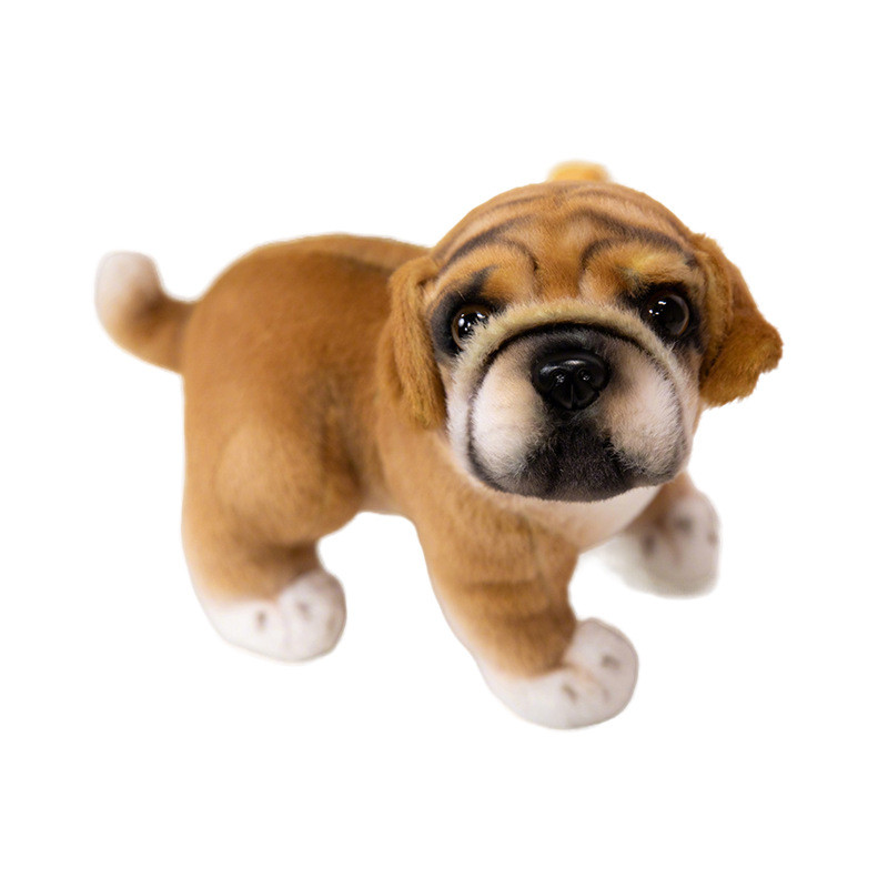 Simulação Bulldog Pug Dálmata Brinquedo De Pelúcia Macio Boneca De Cachorro Reconfortante Presente De Aniversário Para C