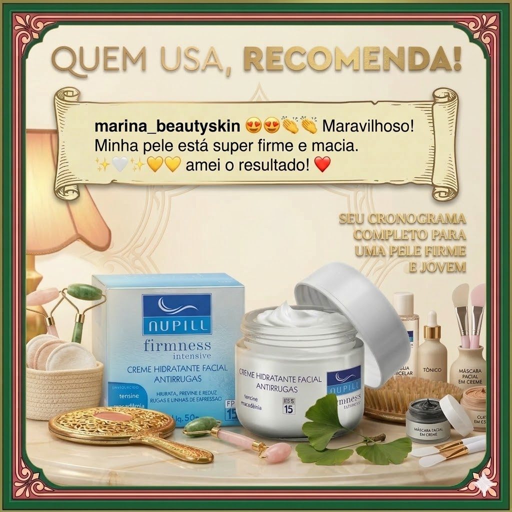 Creme Hidratante Facial Antirrugas Nupill Firmness Intensive Fps 15 50g em Oferta na Shopee
