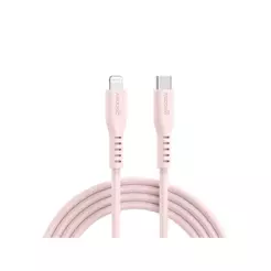 Cabo Usb-c P/ Lightning Mfi Em Silicone, 1,5m Rosa