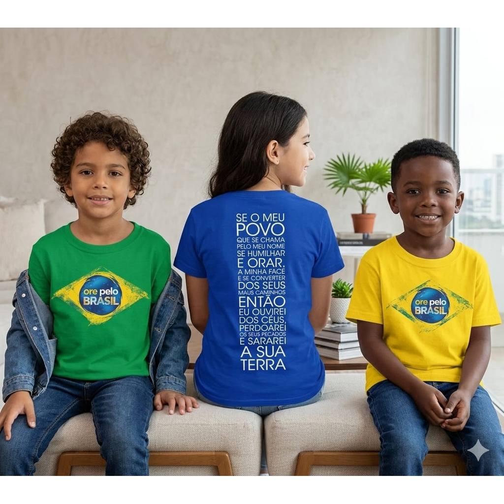 Camiseta Crista Ore Pelo Brasil  Feminina Masculina Unissex Torcida Brasil copa do mundo ADULTO E INFANTIL