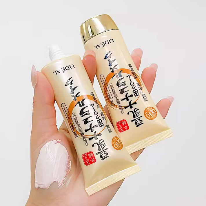 Frete grátis Lingdian Leite de Soja Concentrado bb Creme Nude Maquiagem Creme Corretivo Base Líquida Creme Hidratante de