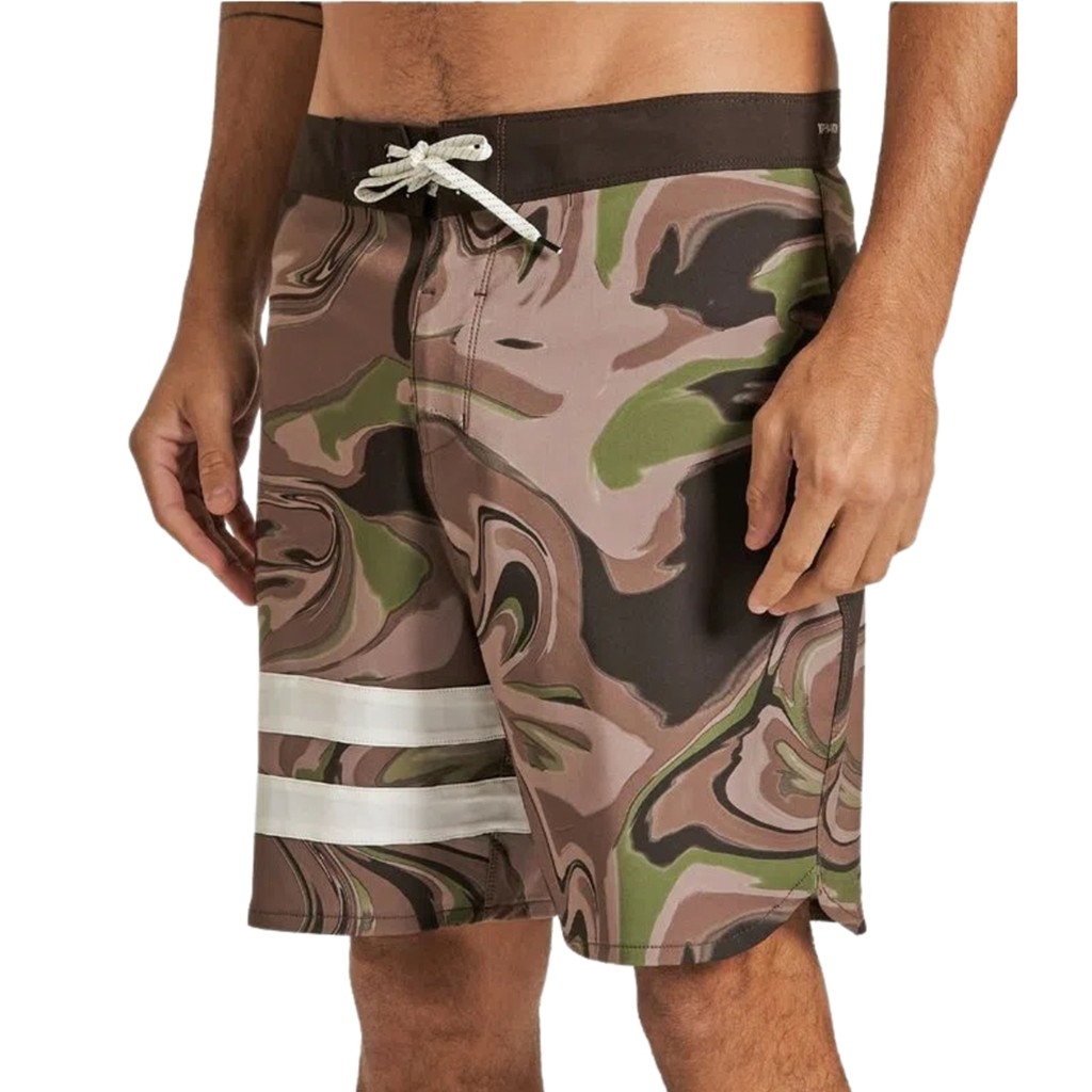 Bermuda Hurley Phantom Block Party Camuflada Marrom