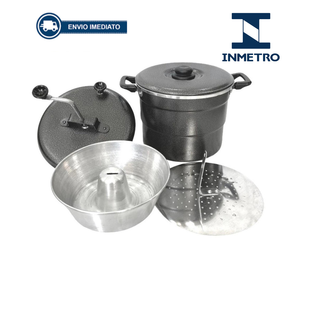 Cuscuzeiro Multiuso 4 em 1- Cuscuzeiro, Pipoqueira, Faz Pudim em Oferta na Shopee