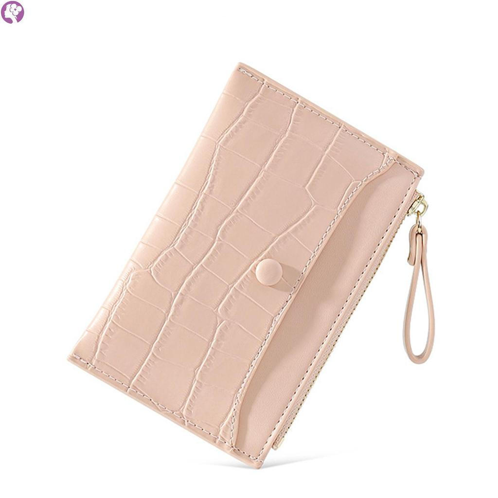 Mini Porta-Cartões de Crédito Bolsa Casual Carteira Bolsa de Moedas com Zíper Superior Unissex N659