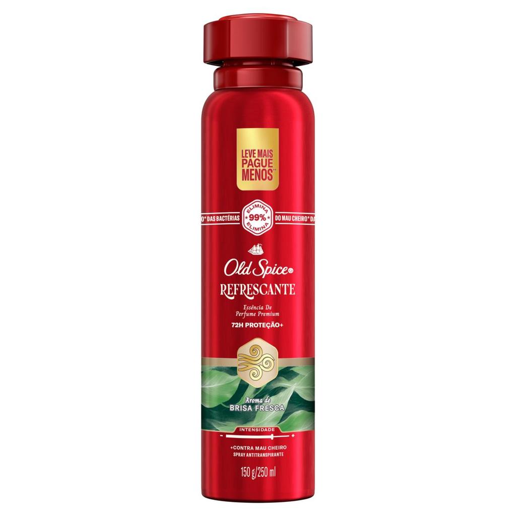 Desodorante Antitranspirante Aerossol Old Spice Refrescante 250ml