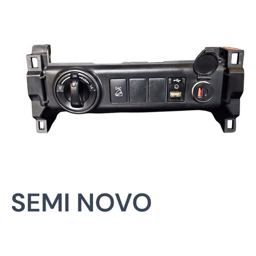 Moldura Painel Central Botão Tração Toyota Hilux Sw4 18/21 Preto
