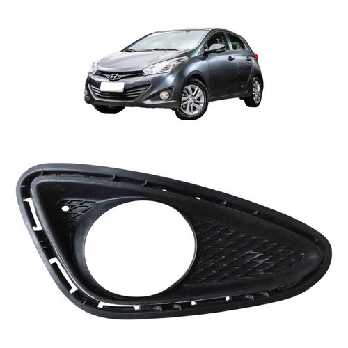 Moldura Farol Milha Hyundai Hb20 Lado Direito 2013 A 2019 Preto Direito