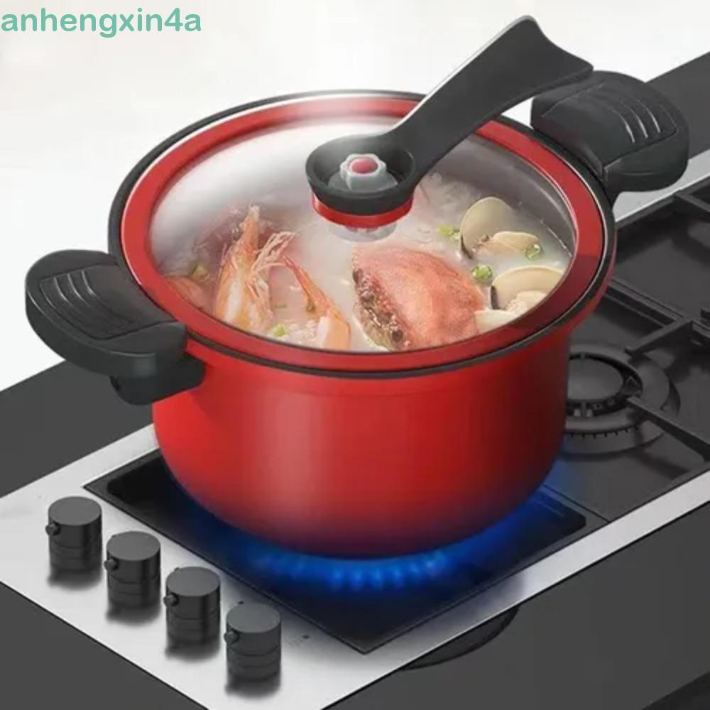 Panela De Pressão ANHENGXIN 3.5L , Tampa Com Micro Revestimento Antiaderente , Guisado Verde Vermelho Espessado