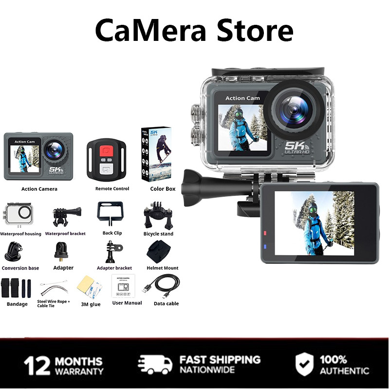 Camera Store F300AAR-G Câmera Esportiva Inteligente De Alta Definição 5K Transmissão WIFI À Prova D'água E Anti Vibração