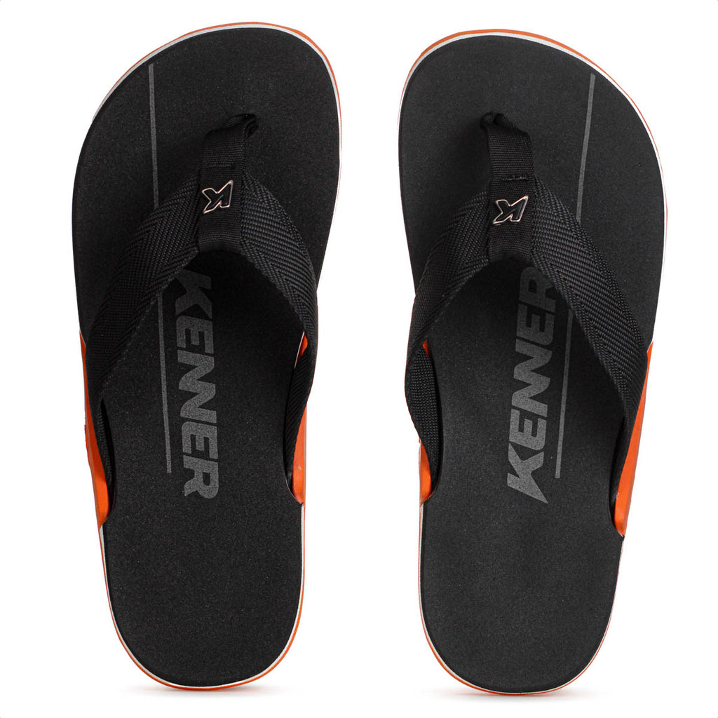 Chinelo Kenner NK6 Pro Preto e Laranja - Masculino em Oferta na Shopee