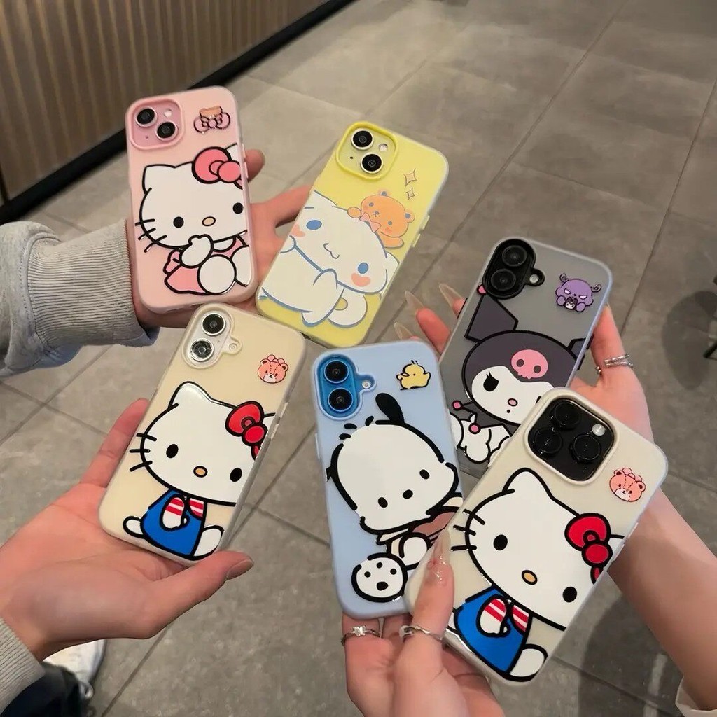 Personagens Sanrio Marcon Cores Jelly Case Para Samsung A17 A07 A26 A06 A16 A35 A54 A05S A05 A15 A14 A13 A52 A04S A03S A