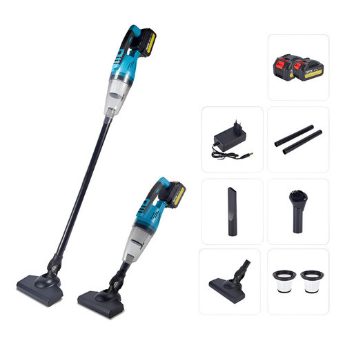 Aspirador de Pó Sem Fio Portátil Vertical 960W 2 em 1 Casa e Carro 2 Baterias 21V Sucção Potente