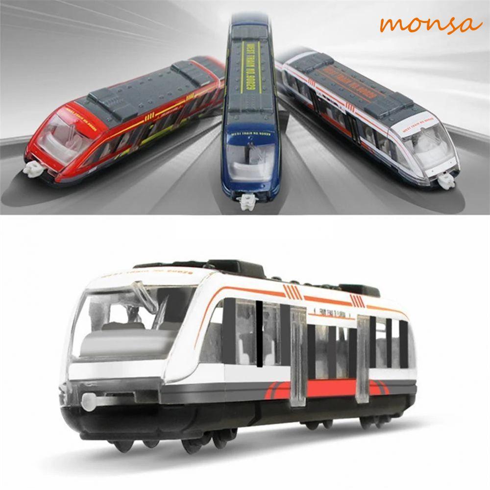MONSA Veículos De Brinquedo Ferroviários De Alta Velocidade Brinquedos Trem Liga Modelo Metro Metrô Bithday Presentes Di