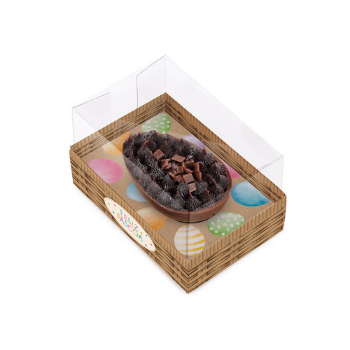 Caixa Para Ovo Colher 50g Kraft Rainbow 6 Uni Cromus