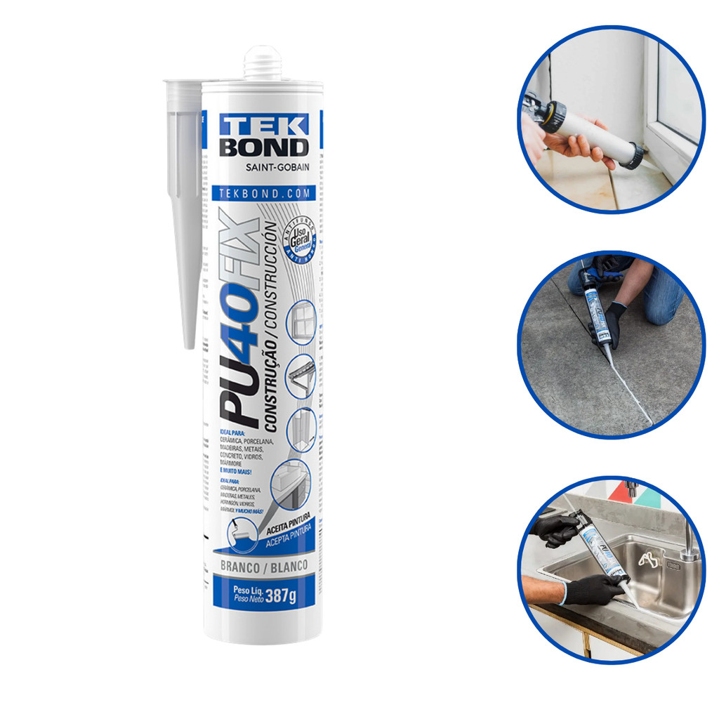 Cola Fixa Cuba Pu 40 Inox Mármores Granitos Vedação 387g em Oferta na Shopee