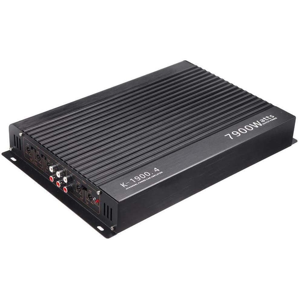 Amplificador de Potência de Áudio para Carro Shkalacar Classe A/B 4 Canais 7900W Alta Potência 12.0V de quatro vias