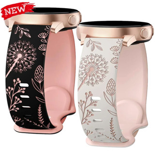 Pulseira De Silicone Dente De Leão De Dois Tons Para Galaxy Watch 4/5/6/7 44 40mm 6Classic 47mm Correas em Oferta na Shopee