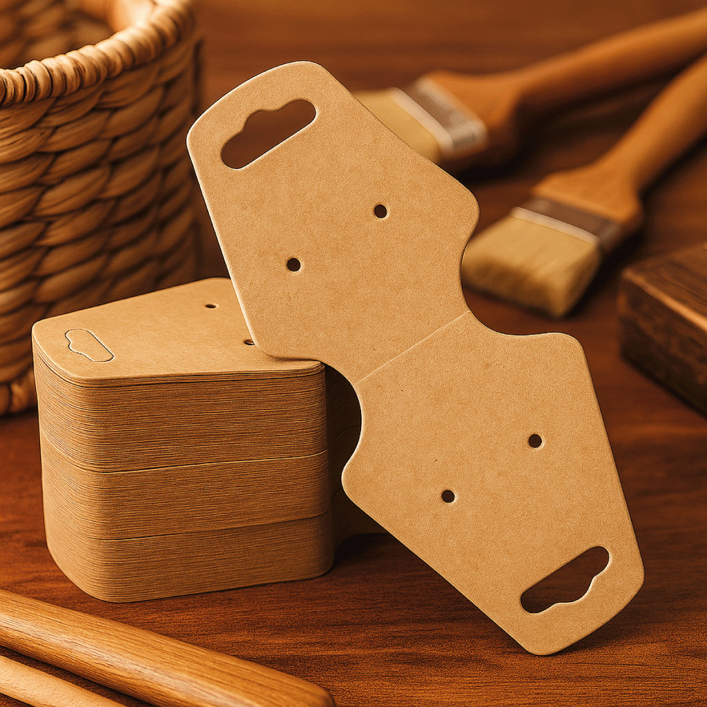 Tags Kraft para Colar e Brincos Papel Resistente Kraft 1.000 unid.